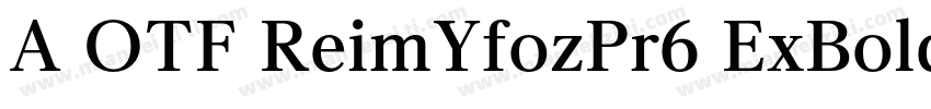 A OTF ReimYfozPr6 ExBold字体转换